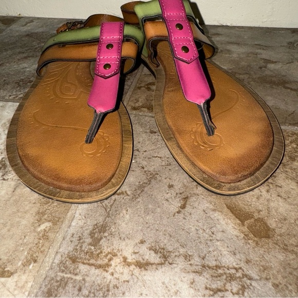 Women’s Clarks Multi Color Thong Style Slingback Sandals Shoes Size8 Style 64428 - Picture 12 of 13